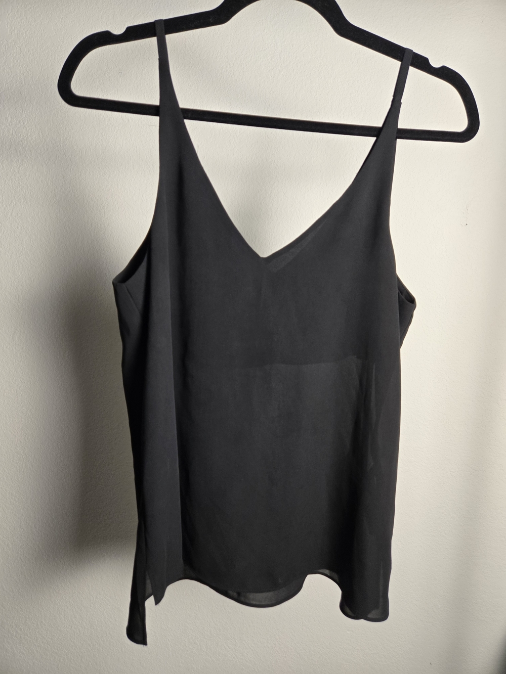 Topshop Black V-Neck Silk-Feel Cami